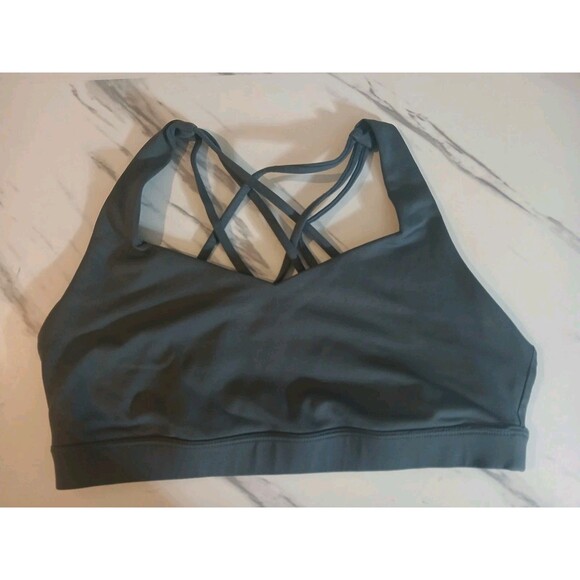 Other - Forever 21 Women’s Gray Criss Cross Strappy Back  Sports Bra Size Large